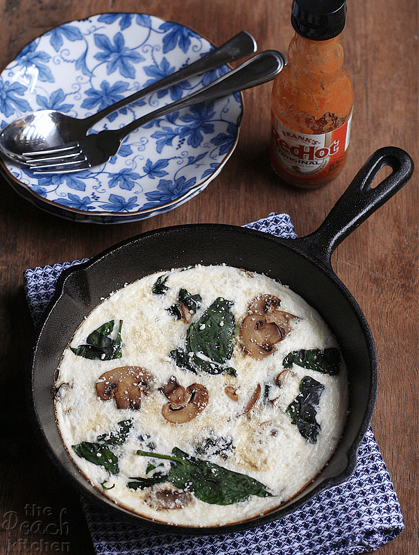 Spinach and Mushroom Egg White Frittata The Peach Kitchen